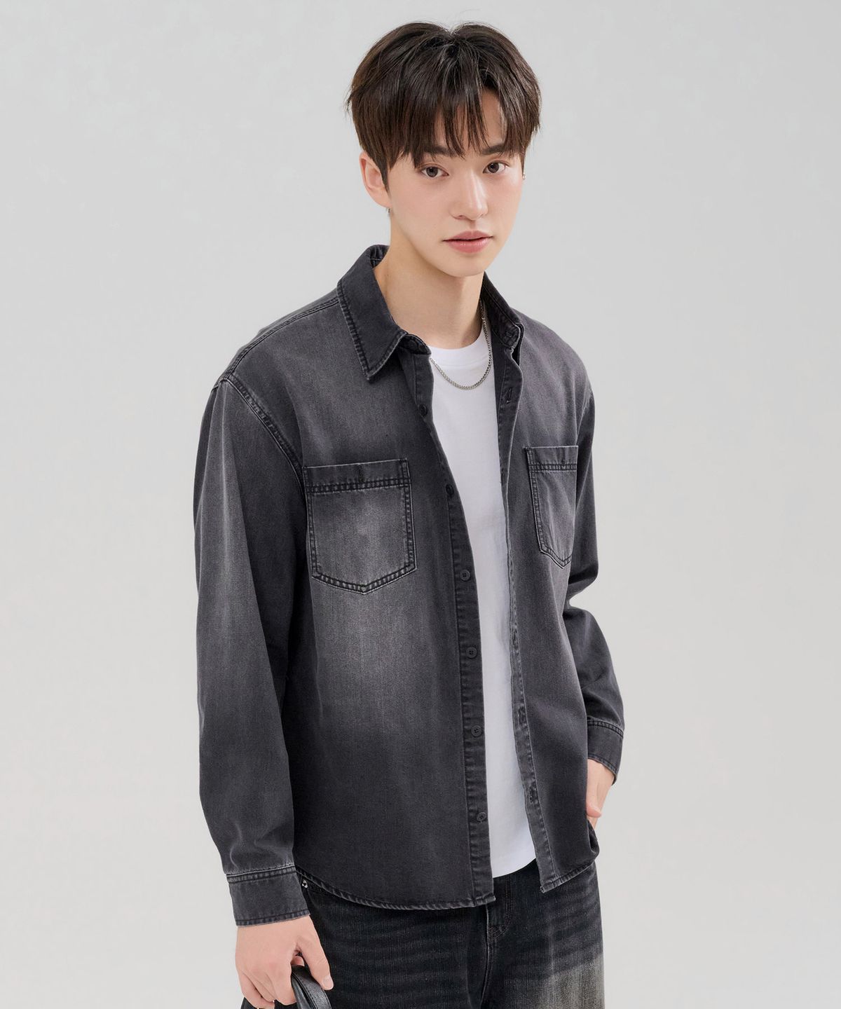 체이스컬트(CHASECULT) 공용 데님 포켓 셔츠-FERU5431B03