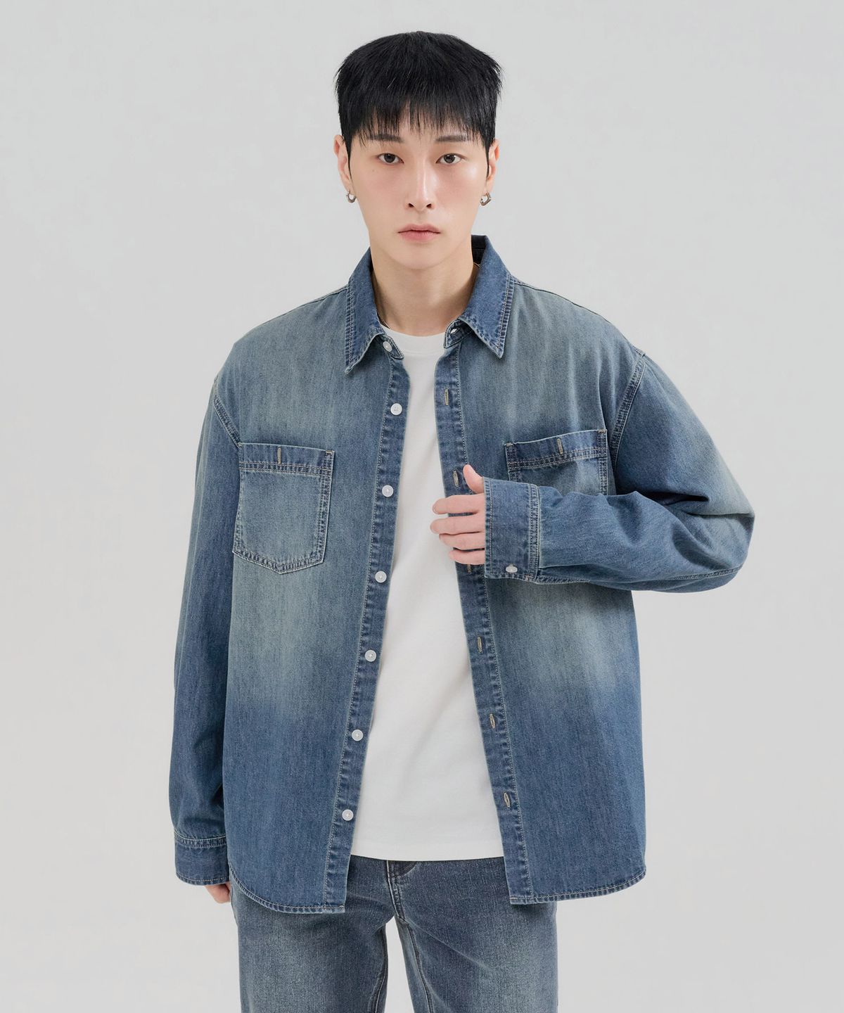 체이스컬트(CHASECULT) 공용 데님 포켓 셔츠-FERU5431B0N