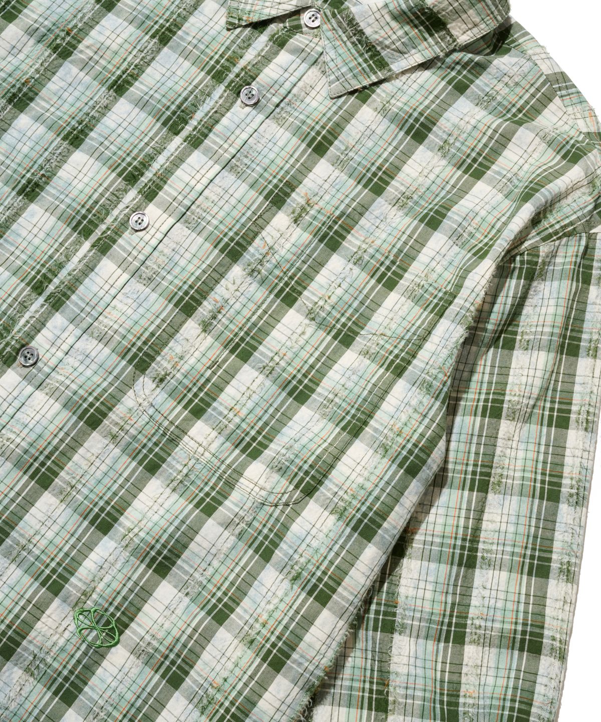 논타입(NONTYPE) VINTAGE CLOUDE PLAID SHIRT (GREEN)