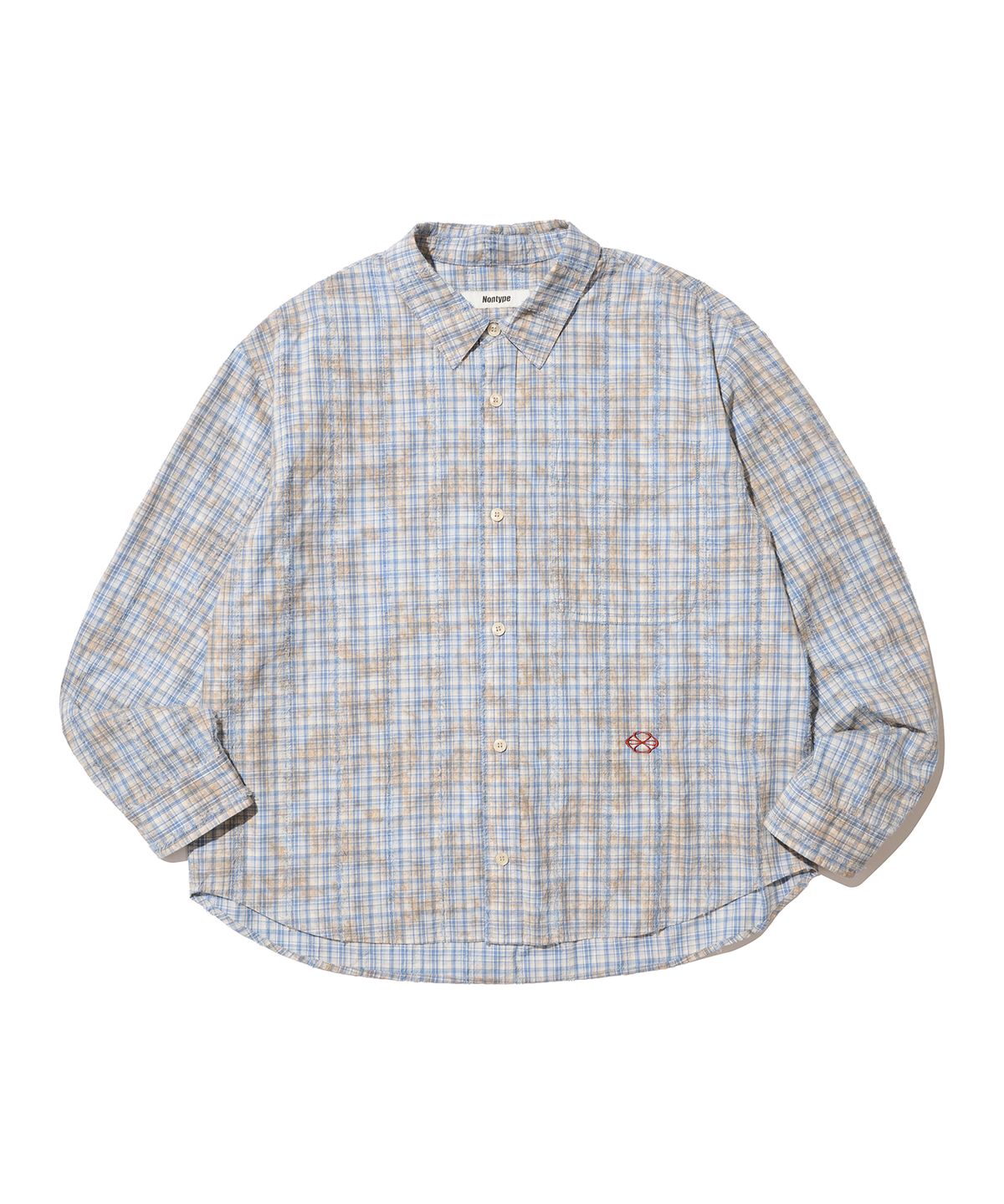 논타입(NONTYPE) VINTAGE CLOUDE PLAID SHIRT (BLUE)