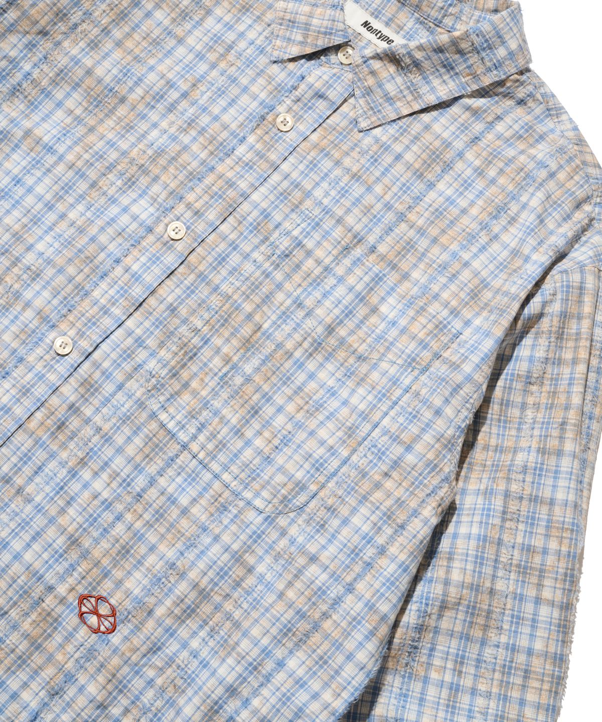 논타입(NONTYPE) VINTAGE CLOUDE PLAID SHIRT (BLUE)