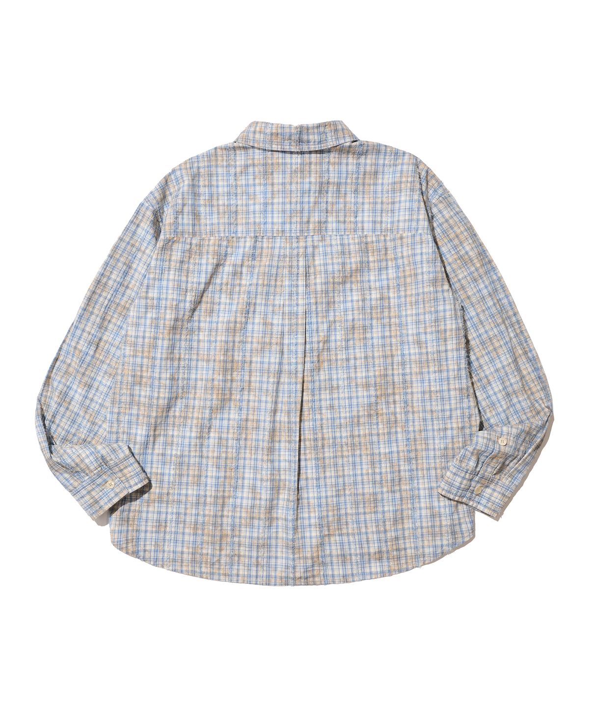 논타입(NONTYPE) VINTAGE CLOUDE PLAID SHIRT (BLUE)