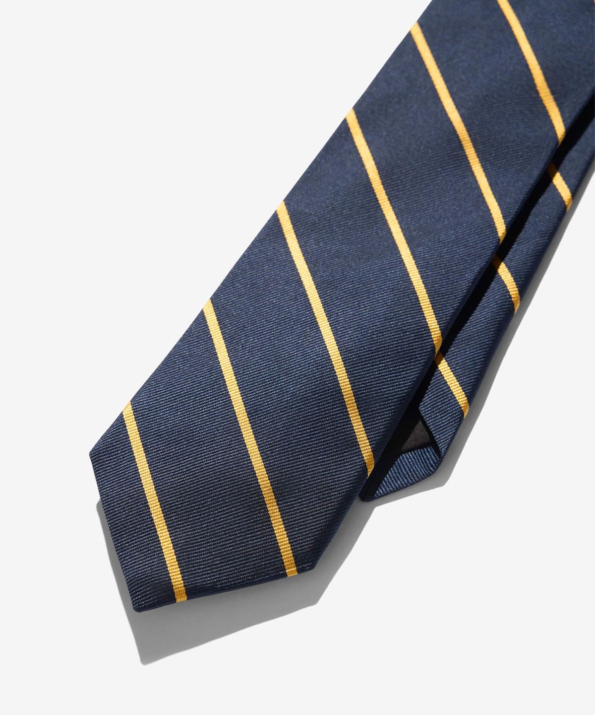 노아(NOAH) (U) 실크 렙 스트라이프 타이 네이비 골드 SILK REPP TIE NAVY / GOLD