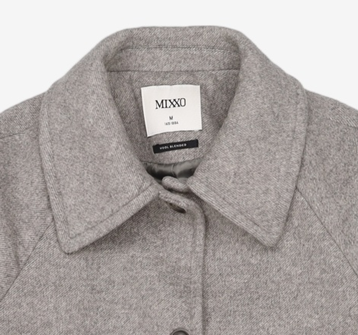 미쏘(MIXXO) 울 블렌디드 스탠카라 하프 코트_MIWJHEV1PG M