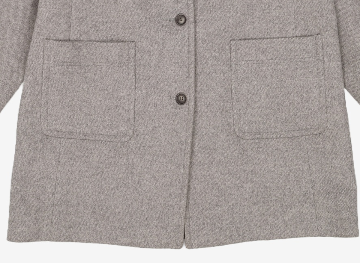 미쏘(MIXXO) 울 블렌디드 스탠카라 하프 코트_MIWJHEV1PG M