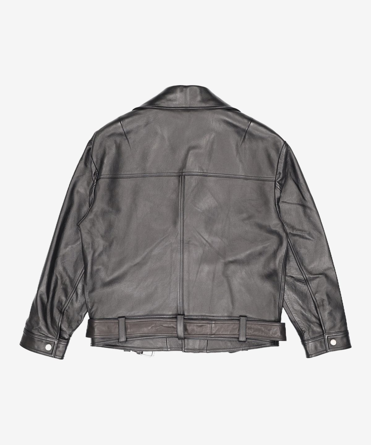 메종미네드(MAISON MINED) BLACK LEATHER LAMB RIDER JACKET S