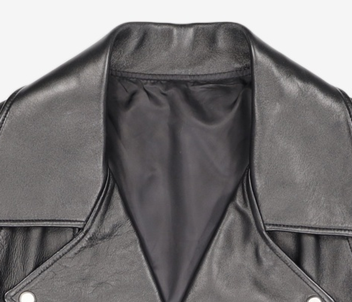 메종미네드(MAISON MINED) BLACK LEATHER LAMB RIDER JACKET S