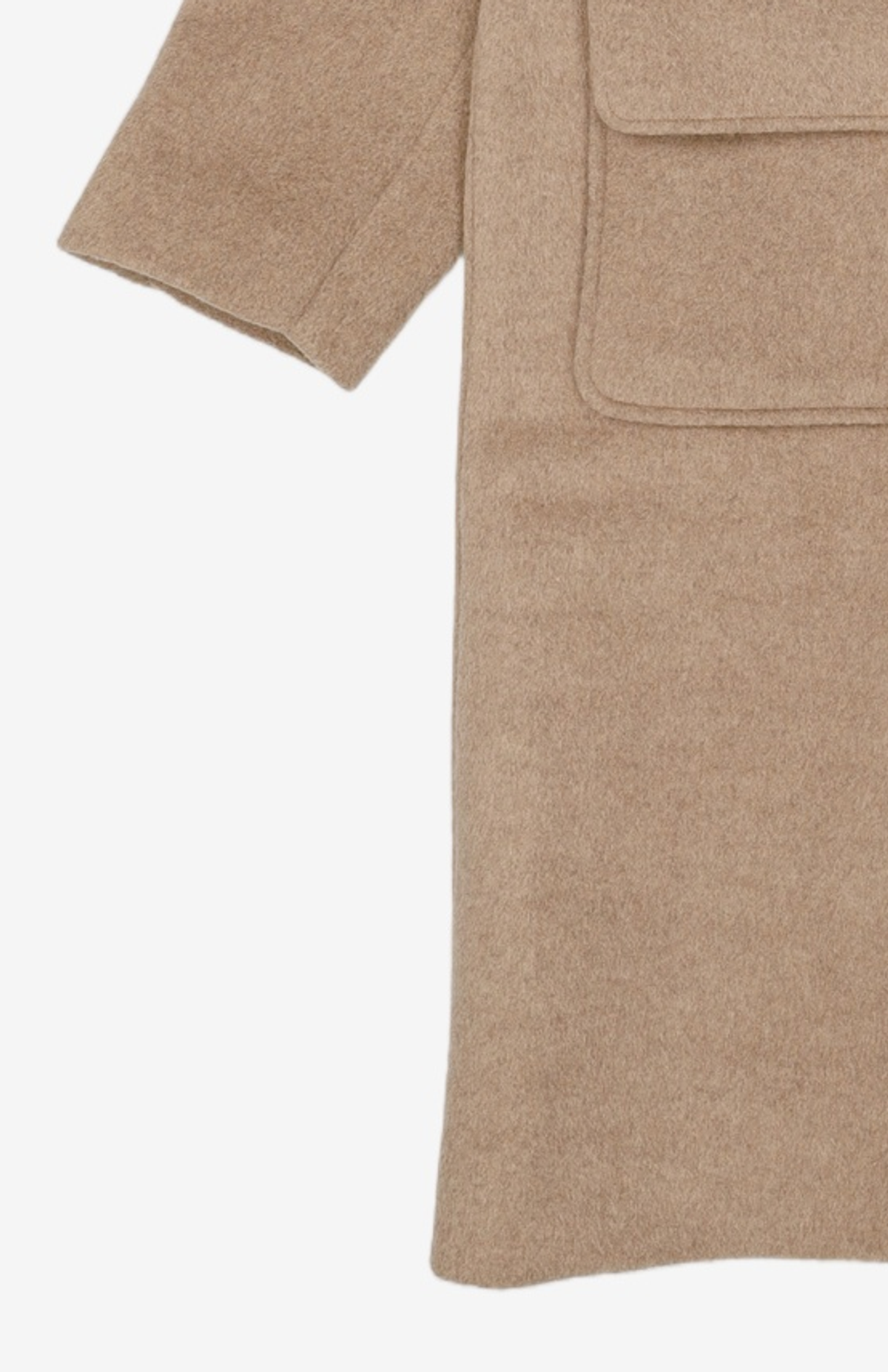 애드오프(ADDOFF) BEIGE ALPACA POCKET COAT M