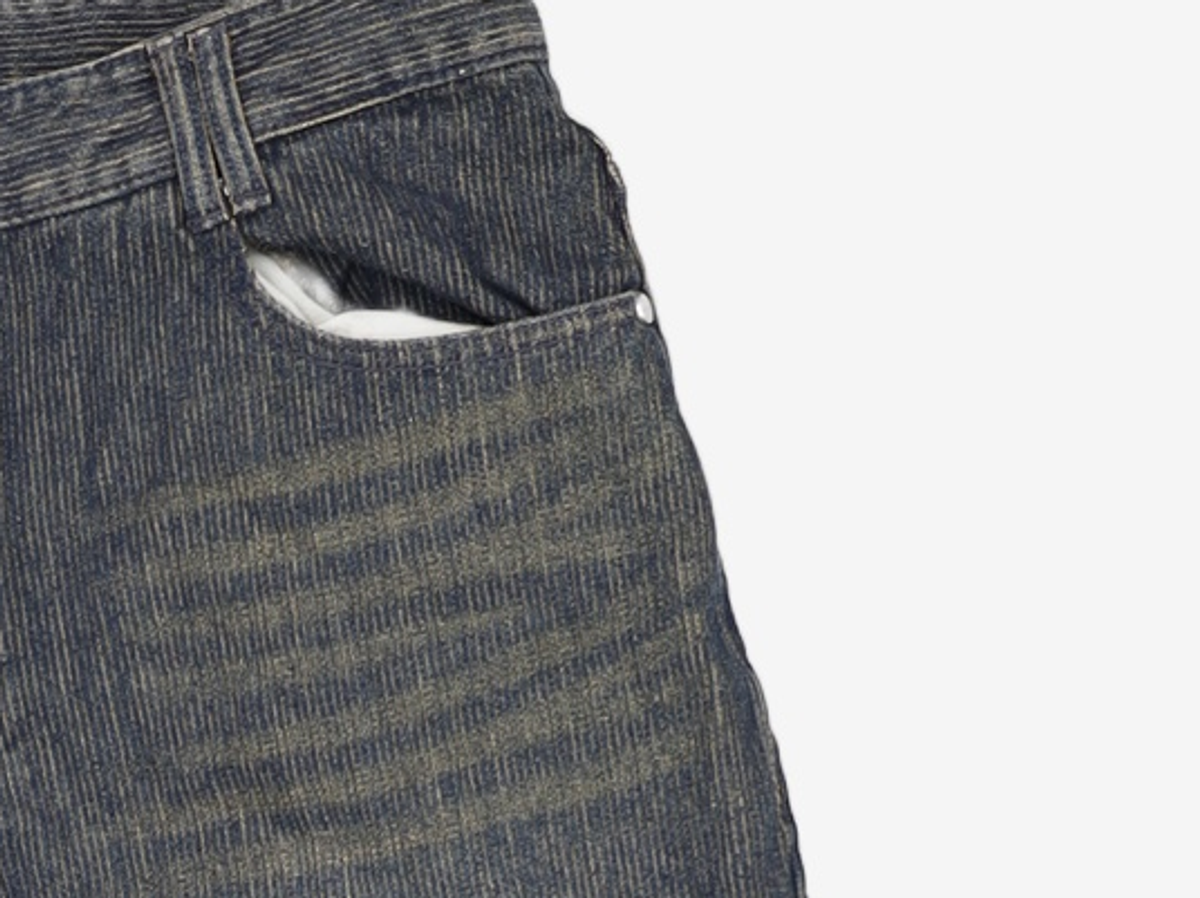 데케트(DECET) [골지데님]Balloon Wide Rib Jeans DCPT067Blue 32