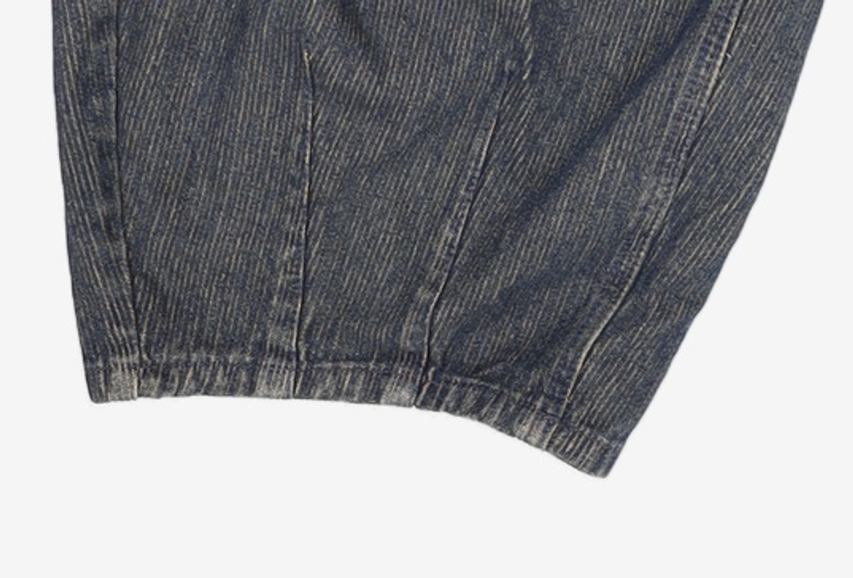 데케트(DECET) [골지데님]Balloon Wide Rib Jeans DCPT067Blue 32