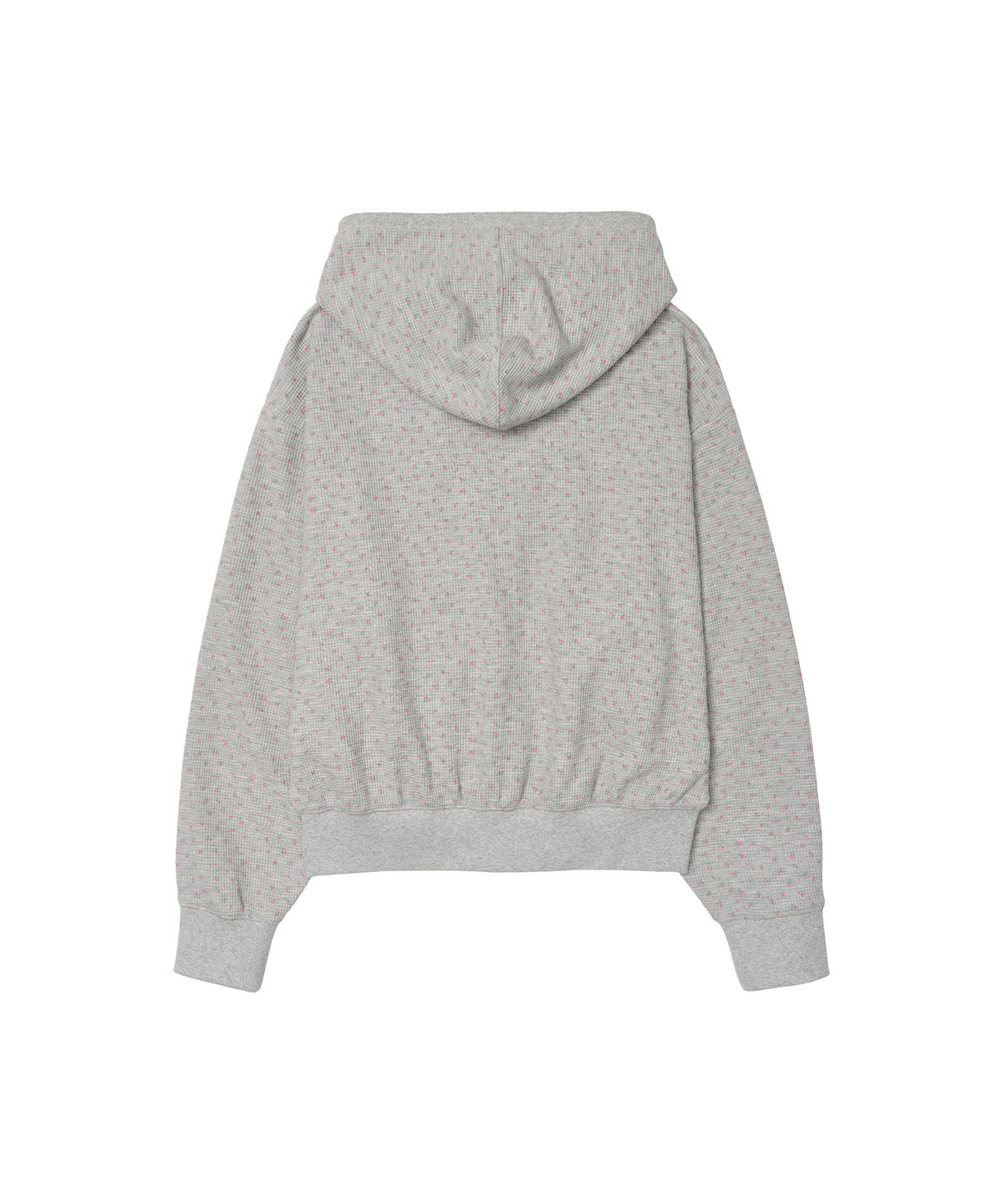 아메스 월드와이드(AMES-WORLDWIDE) CLASSIC FLOWER WAFFLE HOODIE ZIP-UP GREY