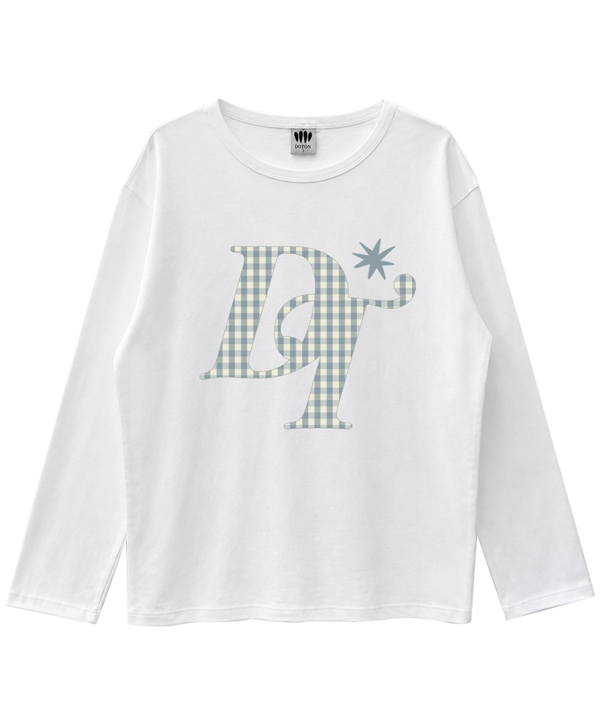 도톤(DOTON) CHECK MONOGRAM LONG SLEEVE (Grey)
