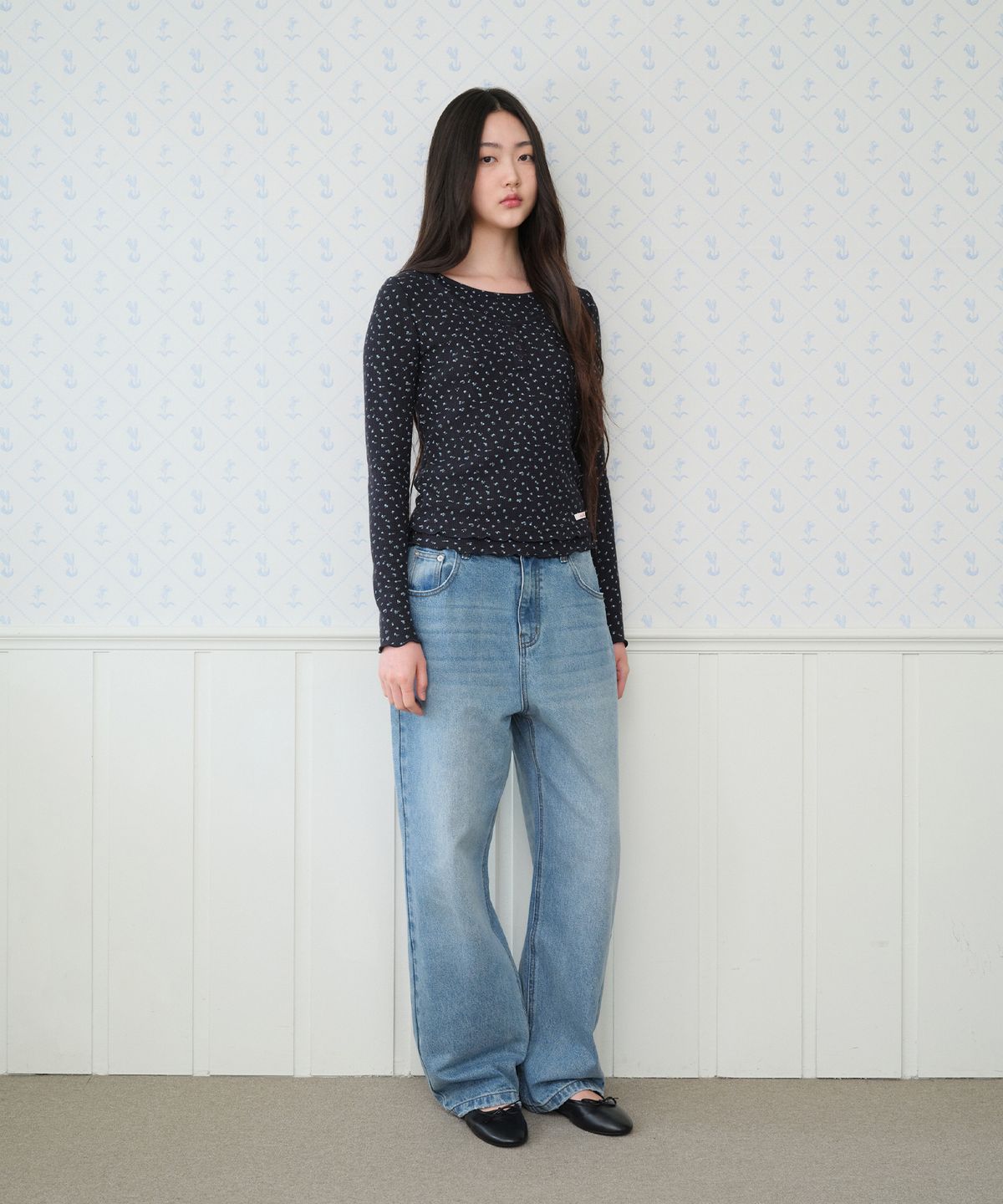 아메스 월드와이드(AMES-WORLDWIDE) CLASSIC STRAIGHT DENIM PANTS LIGHT BLUE