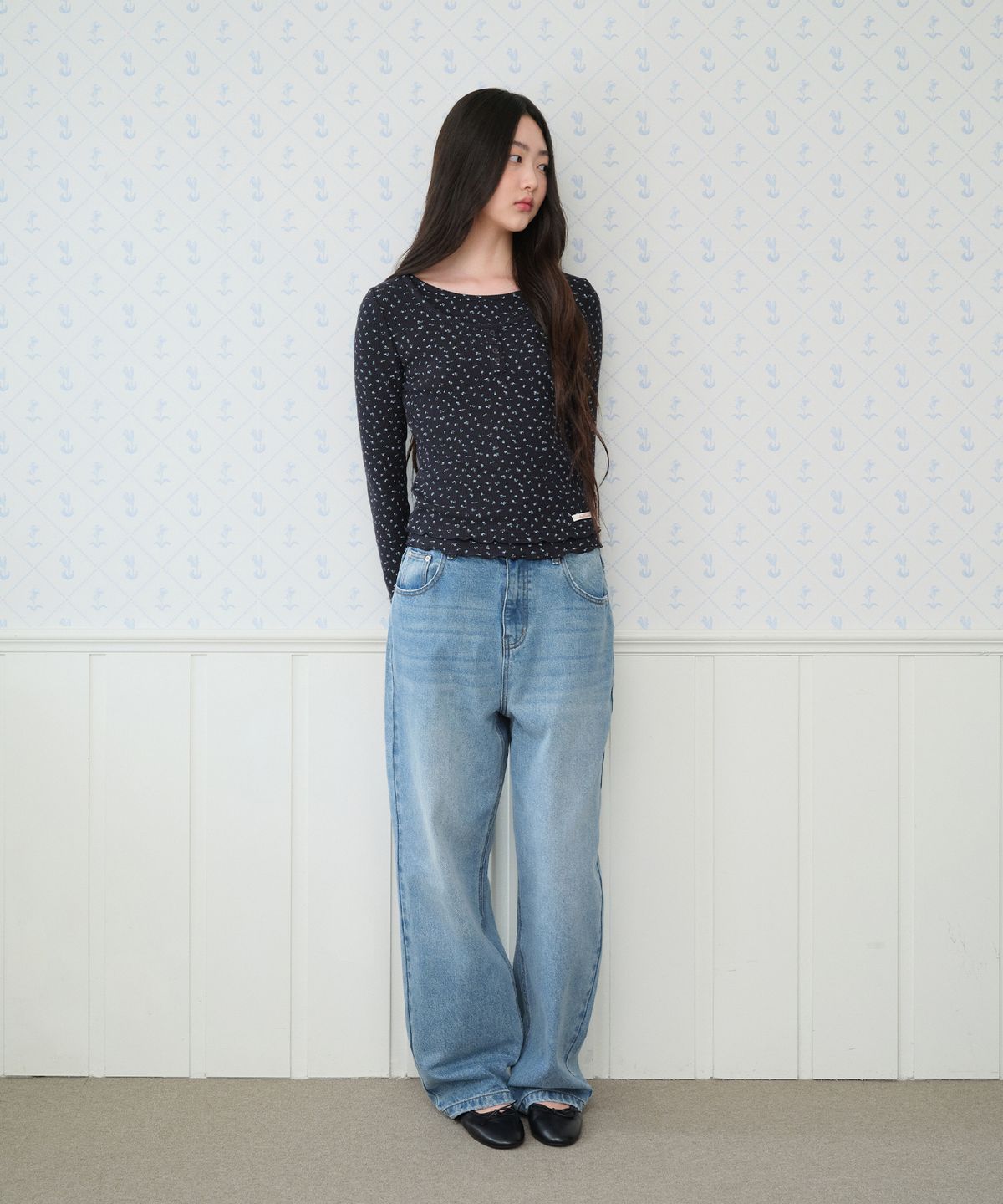 아메스 월드와이드(AMES-WORLDWIDE) CLASSIC STRAIGHT DENIM PANTS LIGHT BLUE