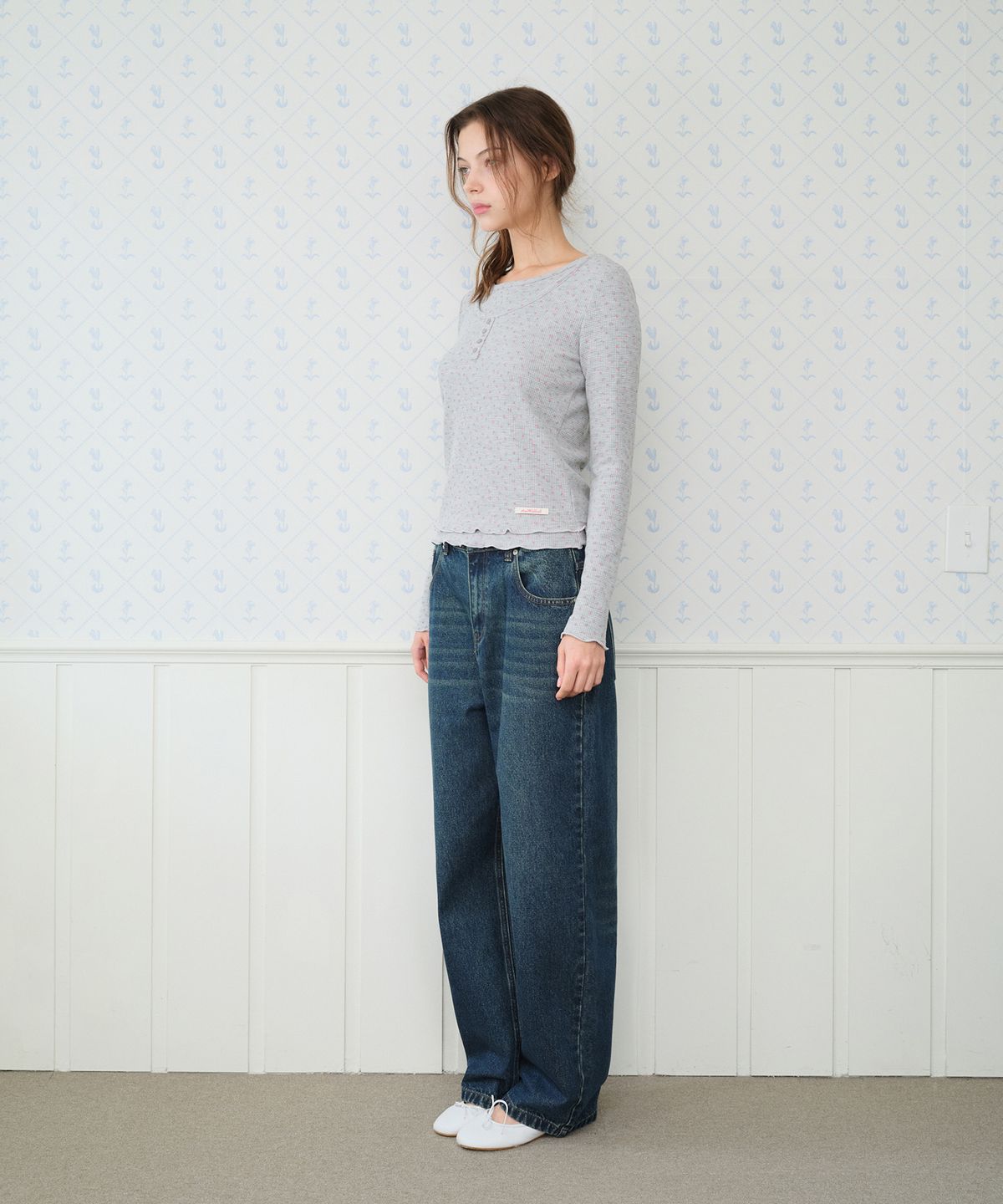 아메스 월드와이드(AMES-WORLDWIDE) CLASSIC STRAIGHT DENIM PANTS BLUE
