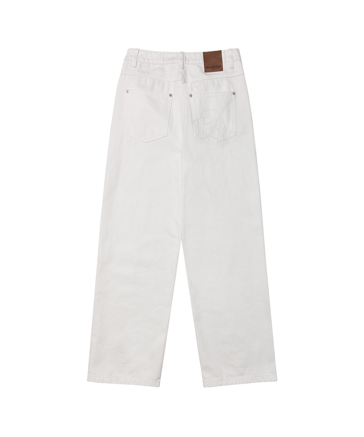 아메스 월드와이드(AMES-WORLDWIDE) CLASSIC STRAIGHT DENIM PANTS WHITE