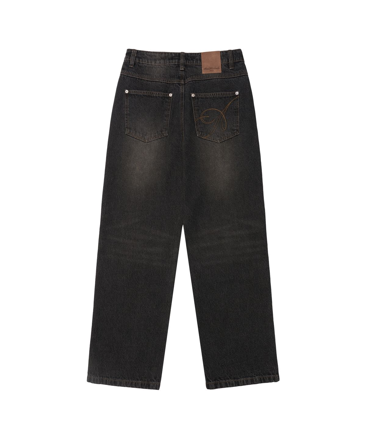 아메스 월드와이드(AMES-WORLDWIDE) CLASSIC STRAIGHT DENIM PANTS BLACK