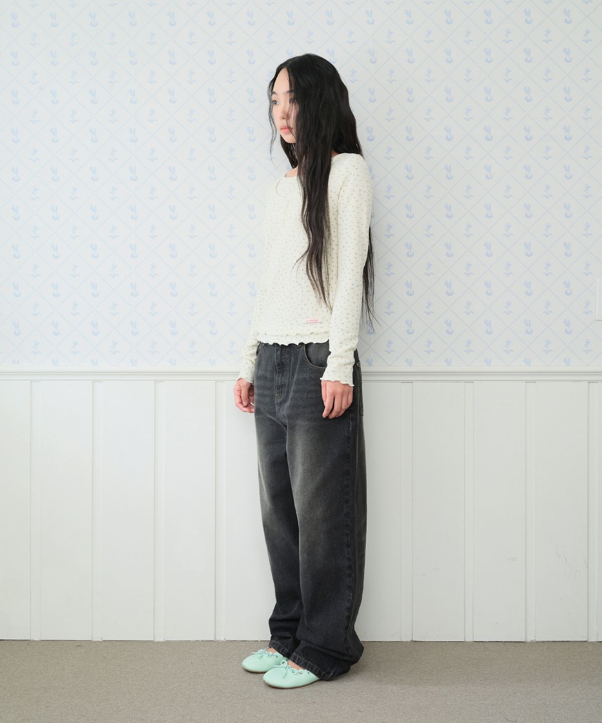 아메스 월드와이드(AMES-WORLDWIDE) CLASSIC STRAIGHT DENIM PANTS BLACK