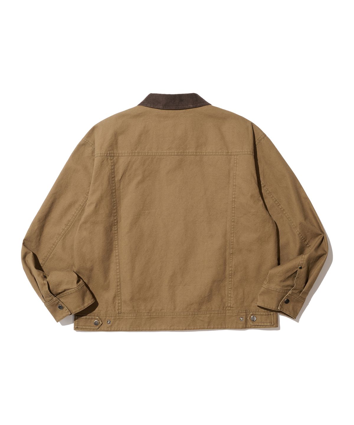 논타입(NONTYPE) CORDUROY COLLAR CANVAS WORK JACKET (BROWN)