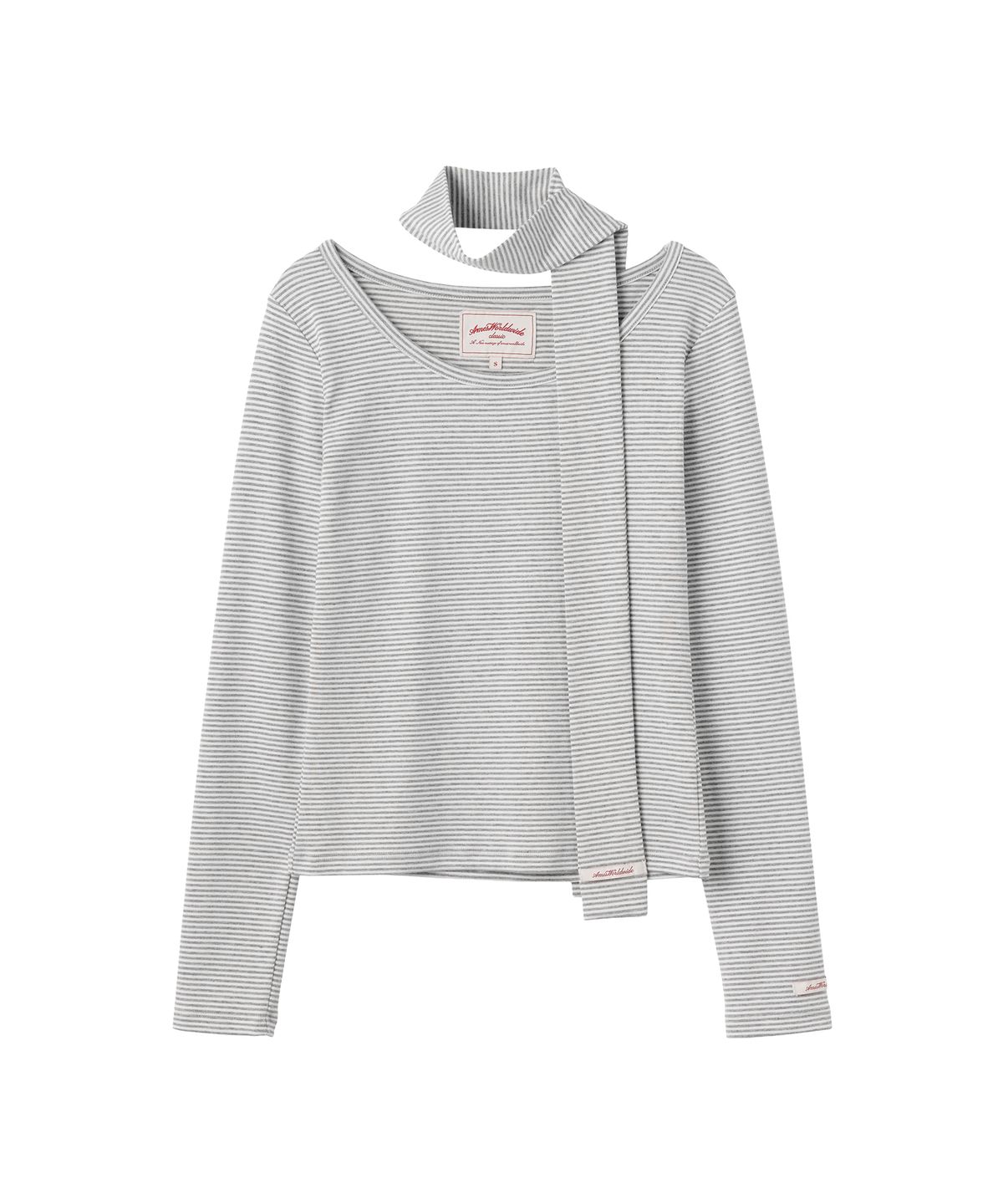 아메스 월드와이드(AMES-WORLDWIDE) CLASSIC SCARF LS TEE GREY