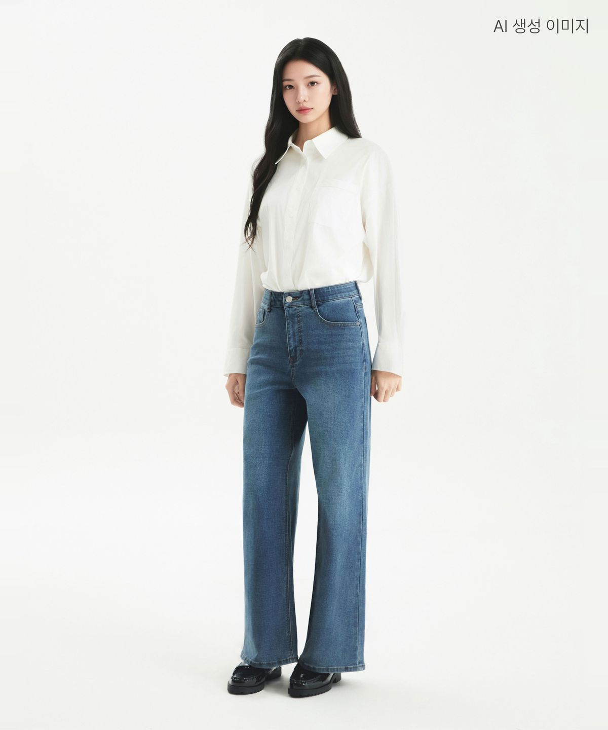 로엠(ROEM) 올데이 와이드 데님 팬츠(숏ver) RMTJG49A12