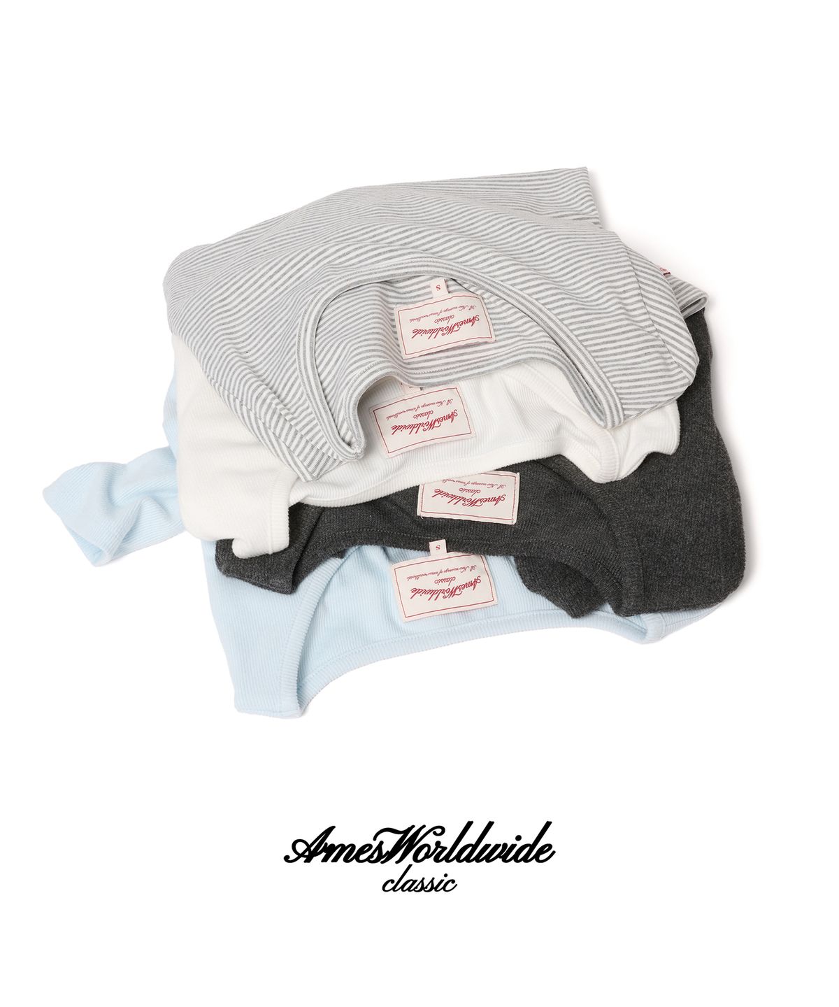 아메스 월드와이드(AMES-WORLDWIDE) CLASSIC SCARF LS TEE SKY BLUE