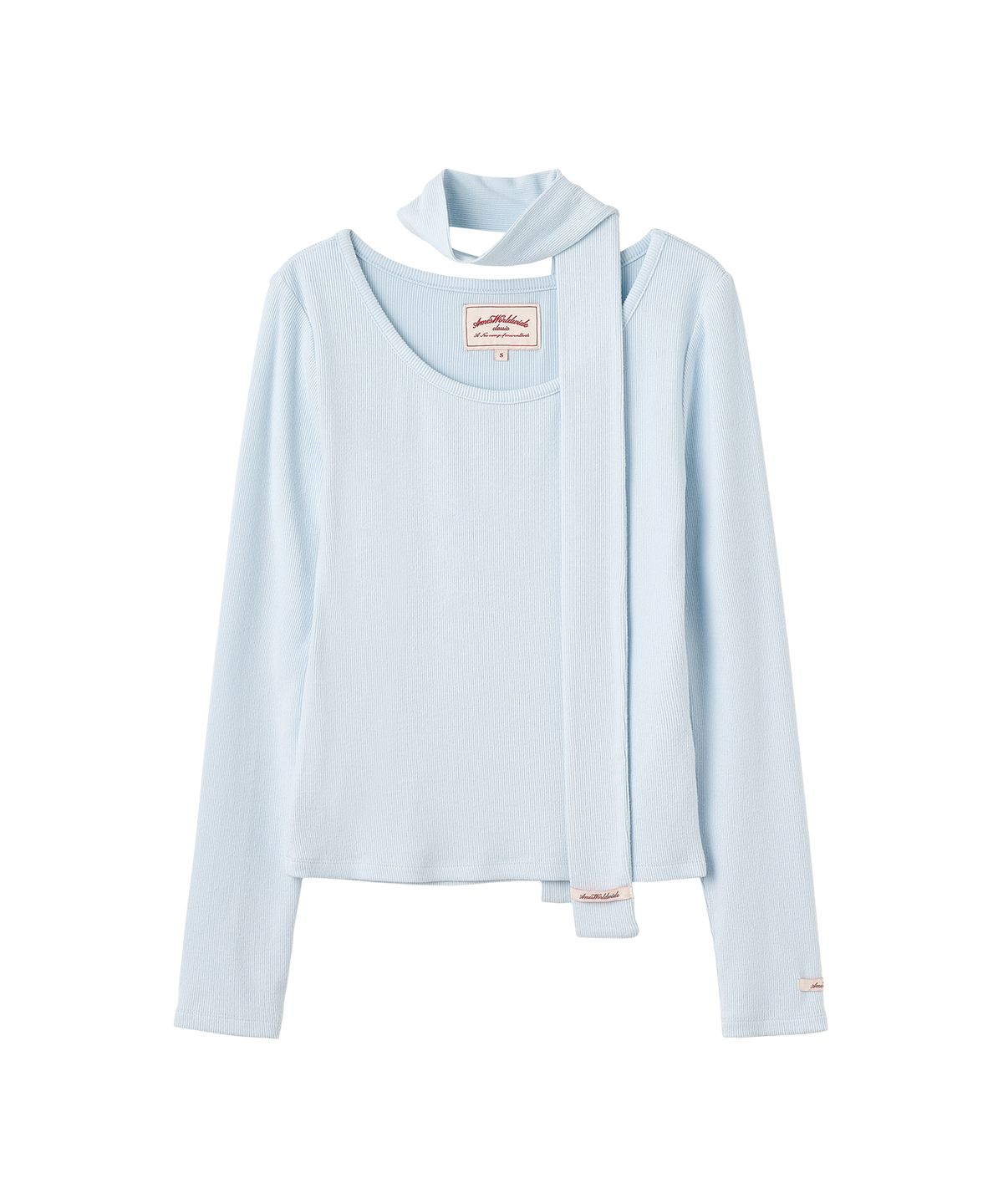 아메스 월드와이드(AMES-WORLDWIDE) CLASSIC SCARF LS TEE SKY BLUE