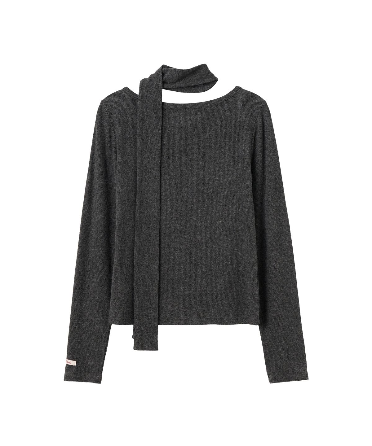 아메스 월드와이드(AMES-WORLDWIDE) CLASSIC SCARF LS TEE CHARCOAL