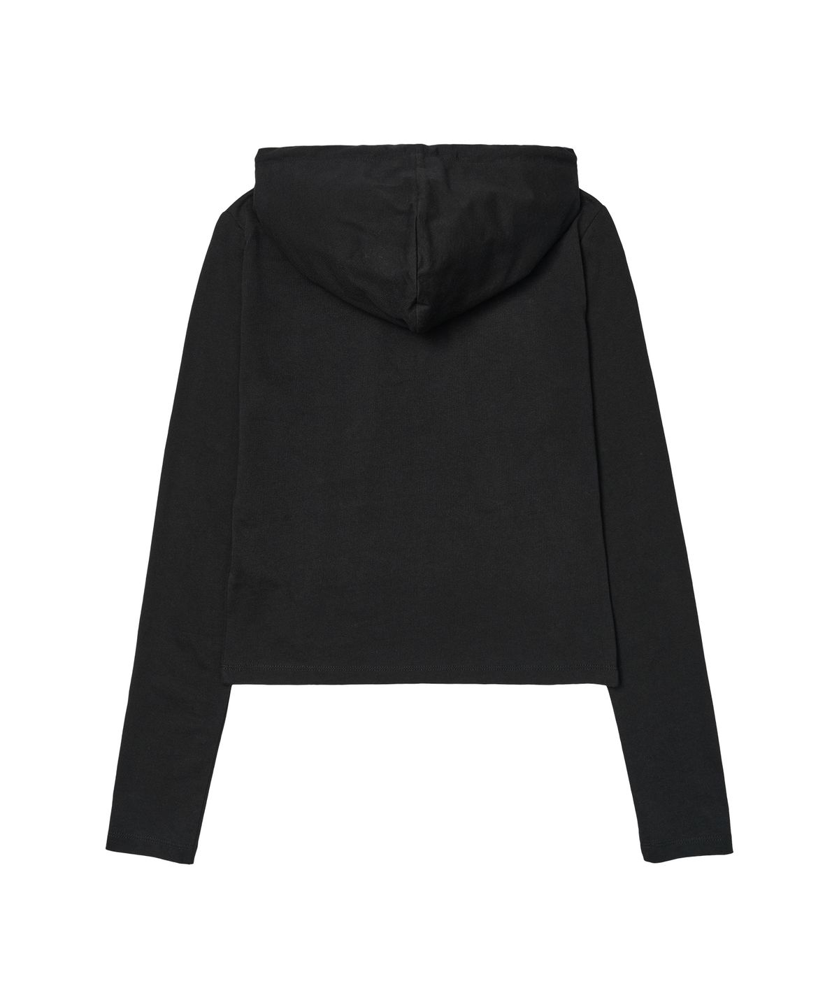 아메스 월드와이드(AMES-WORLDWIDE) CLASSIC CROP HOODIE LS TEE BLACK