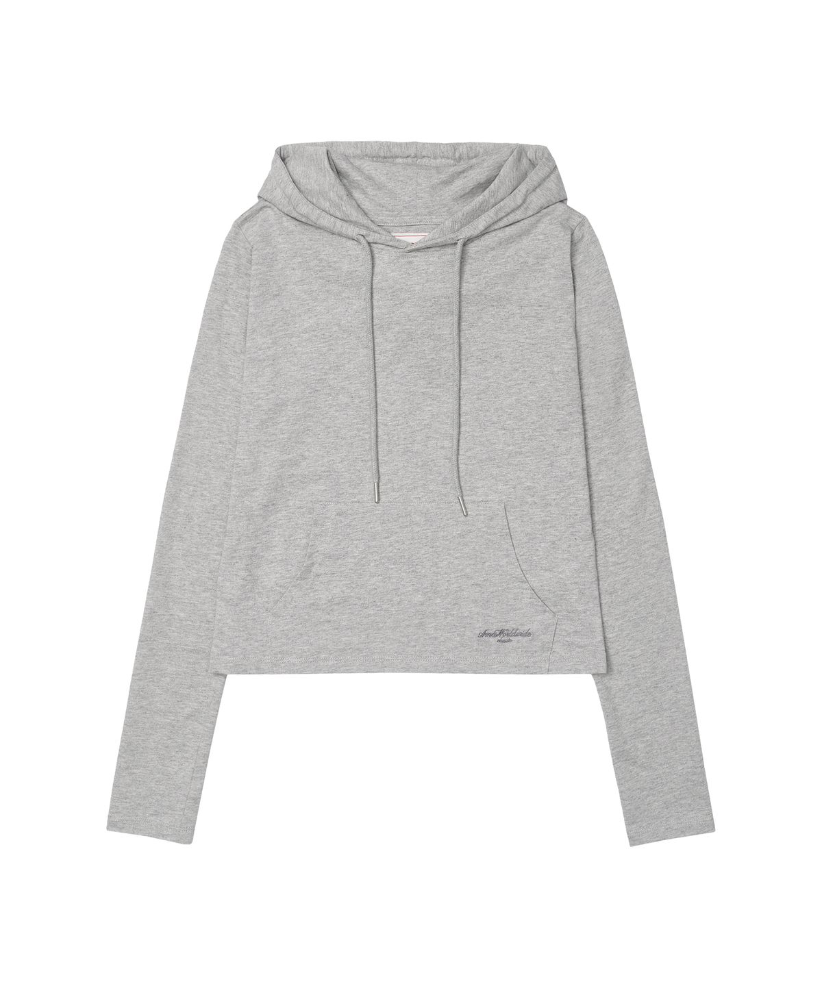 아메스 월드와이드(AMES-WORLDWIDE) CLASSIC CROP HOODIE LS TEE GREY
