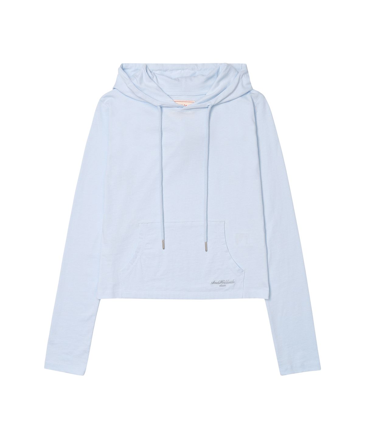 아메스 월드와이드(AMES-WORLDWIDE) CLASSIC CROP HOODIE LS TEE SKY BLUE