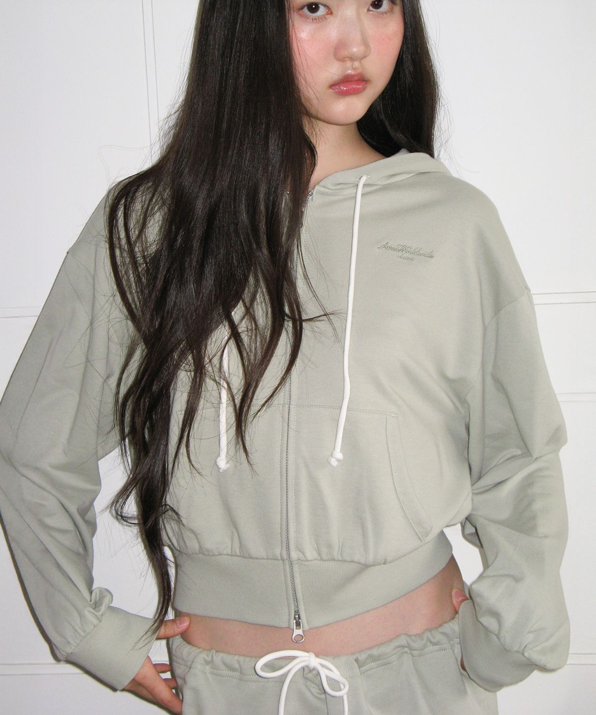 아메스 월드와이드(AMES-WORLDWIDE) CLASSIC EASY HOODIE ZIP-UP MINT
