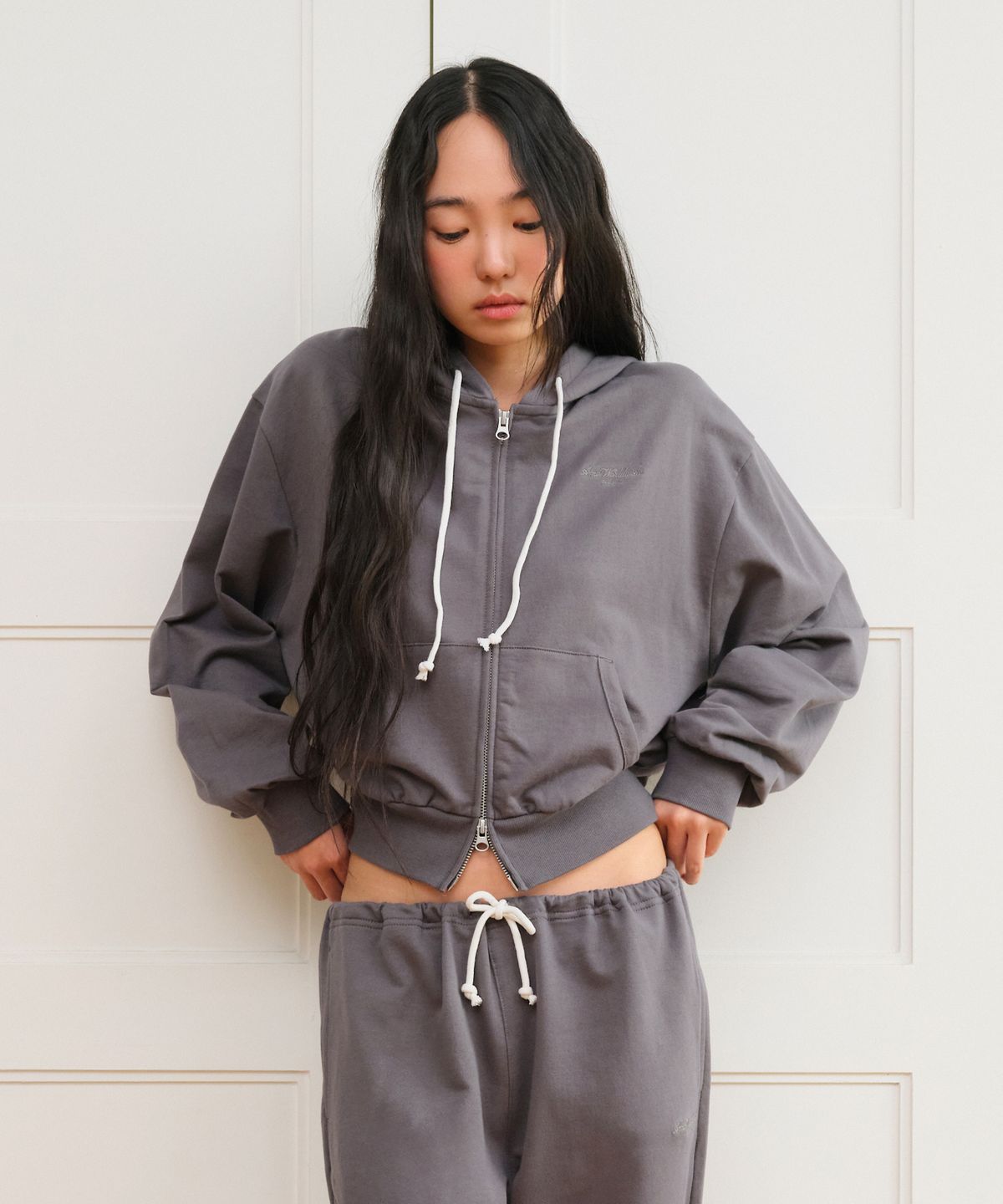 아메스 월드와이드(AMES-WORLDWIDE) CLASSIC EASY HOODIE ZIP-UP CHARCOAL