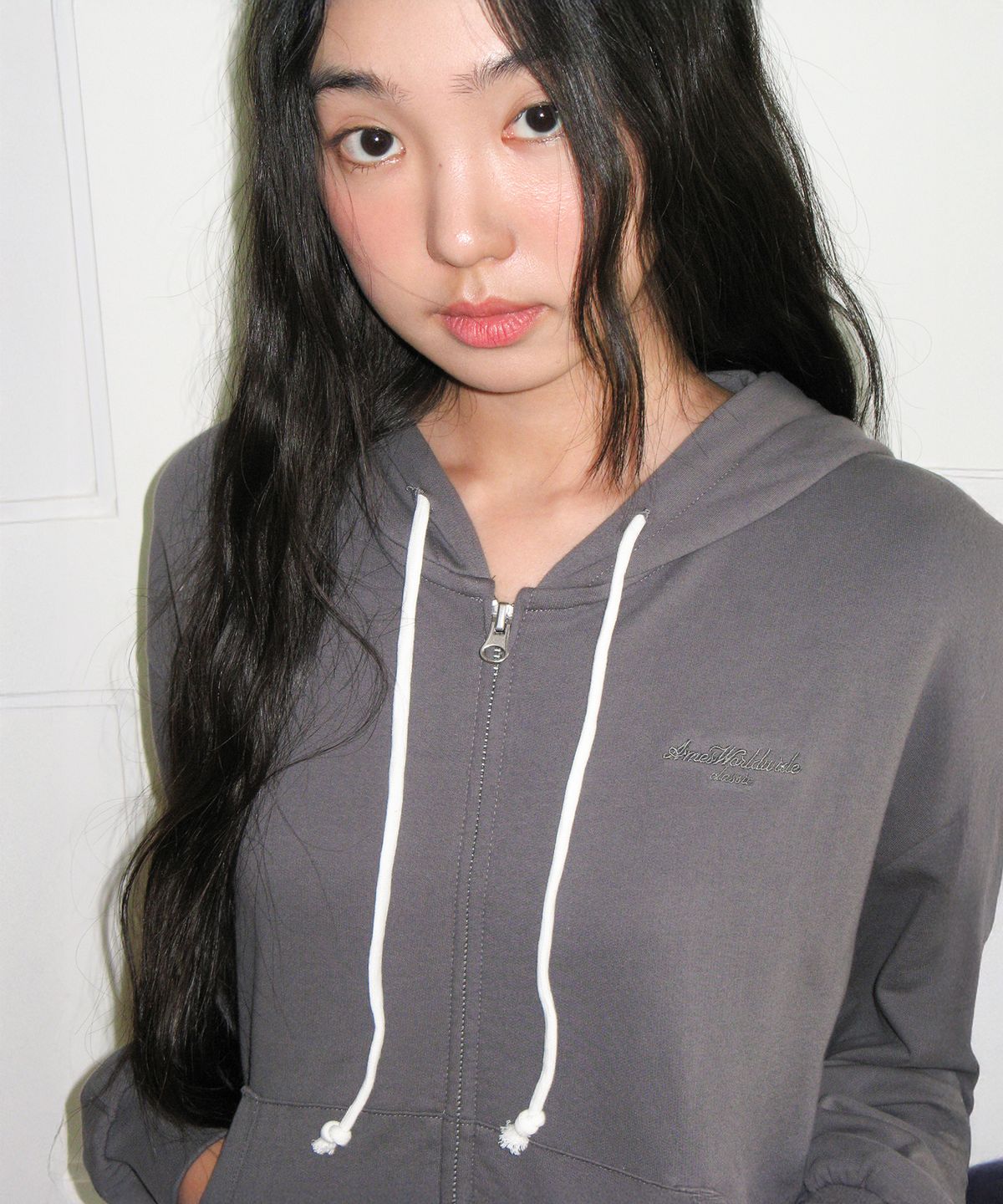 아메스 월드와이드(AMES-WORLDWIDE) CLASSIC EASY HOODIE ZIP-UP CHARCOAL