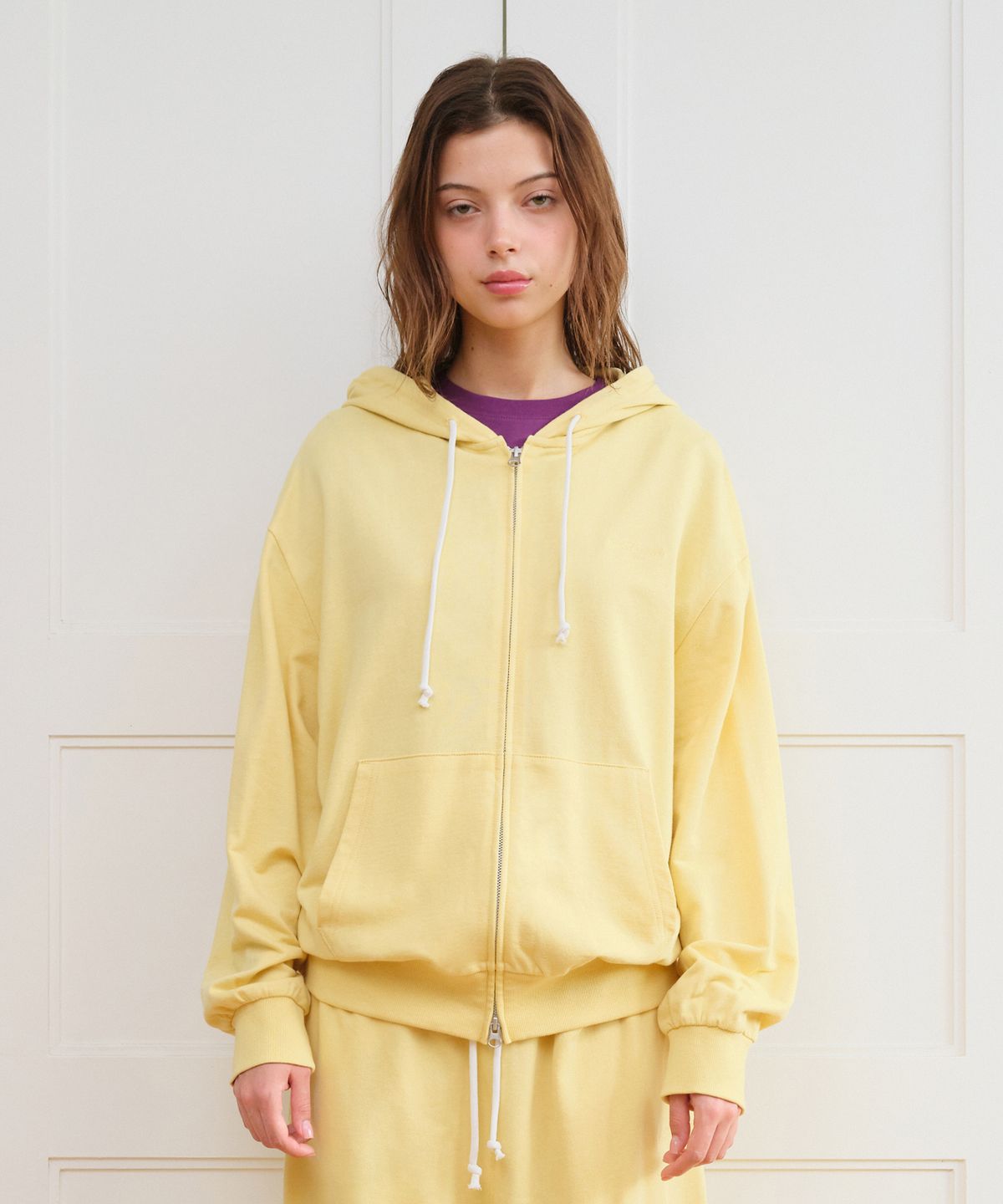 아메스 월드와이드(AMES-WORLDWIDE) CLASSIC EASY HOODIE ZIP-UP YELLOW