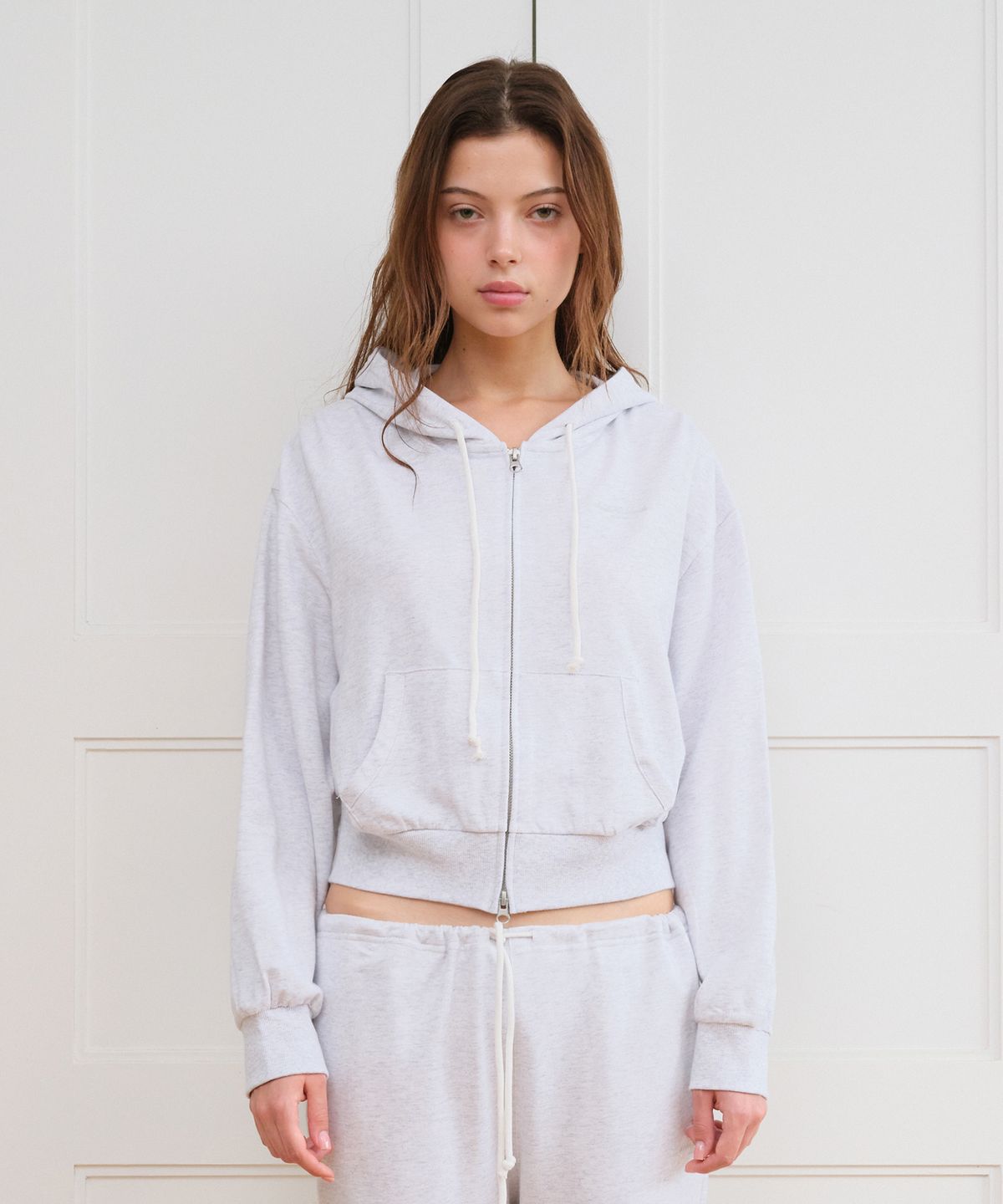 아메스 월드와이드(AMES-WORLDWIDE) CLASSIC EASY HOODIE ZIP-UP LIGHT GREY