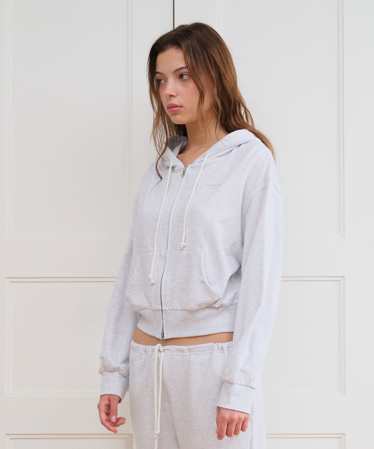 아메스 월드와이드(AMES-WORLDWIDE) CLASSIC EASY HOODIE ZIP-UP LIGHT GREY