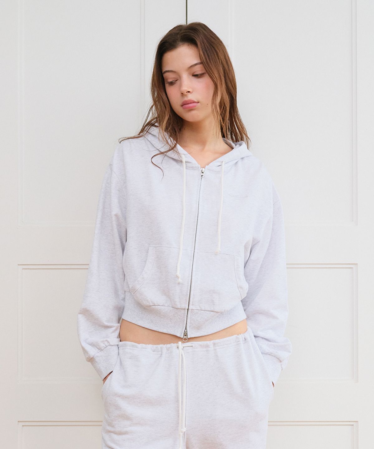 아메스 월드와이드(AMES-WORLDWIDE) CLASSIC EASY HOODIE ZIP-UP LIGHT GREY