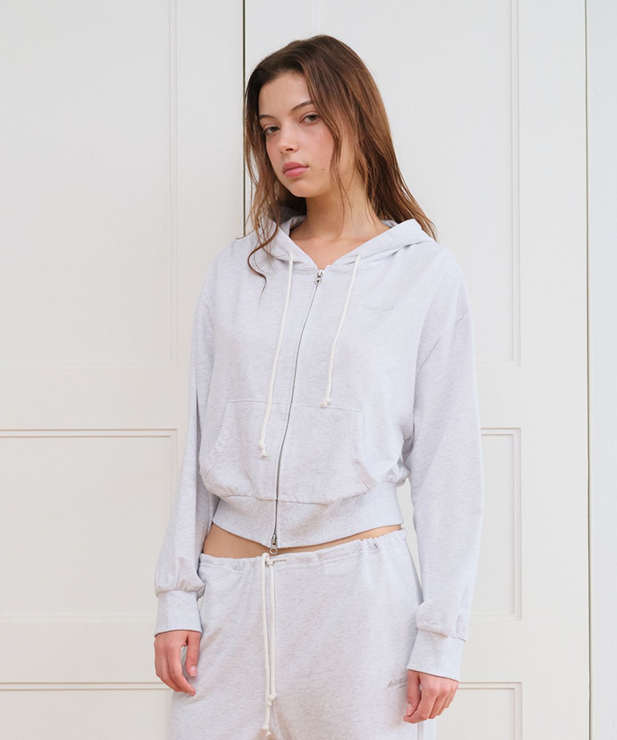 아메스 월드와이드(AMES-WORLDWIDE) CLASSIC EASY HOODIE ZIP-UP LIGHT GREY