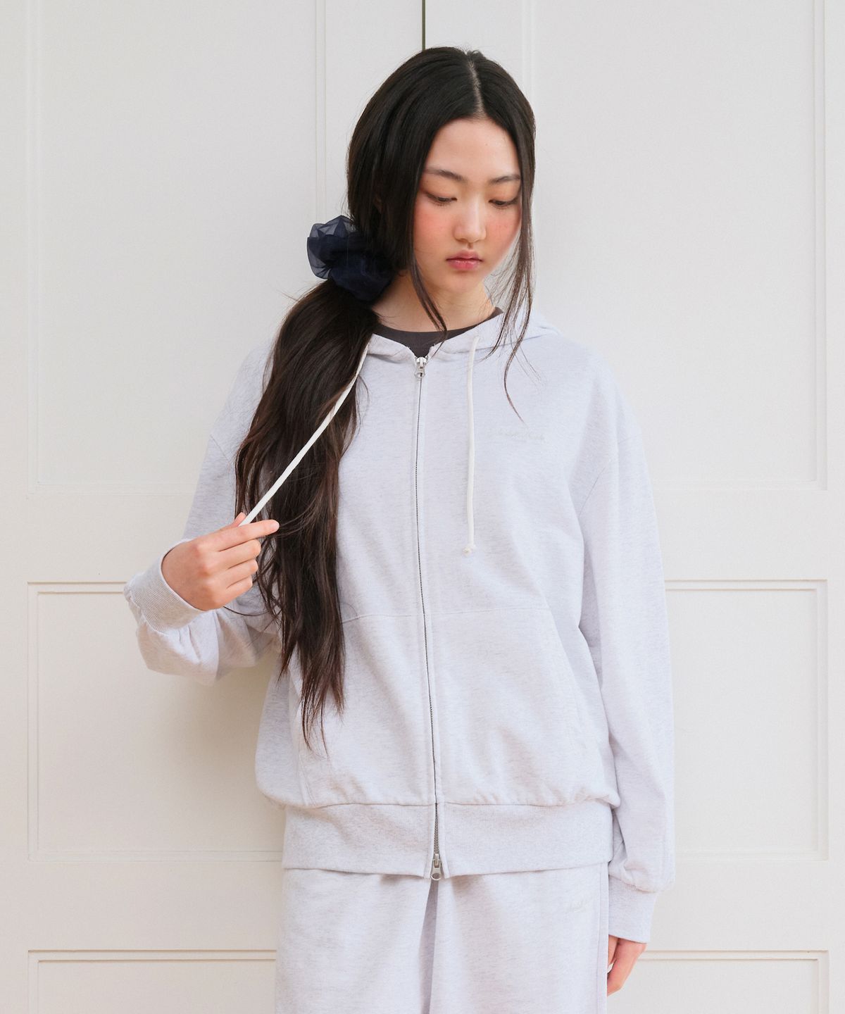 아메스 월드와이드(AMES-WORLDWIDE) CLASSIC EASY HOODIE ZIP-UP LIGHT GREY
