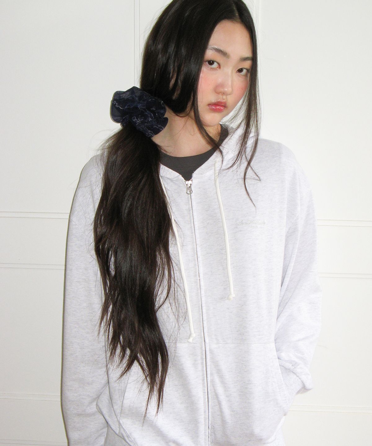 아메스 월드와이드(AMES-WORLDWIDE) CLASSIC EASY HOODIE ZIP-UP LIGHT GREY