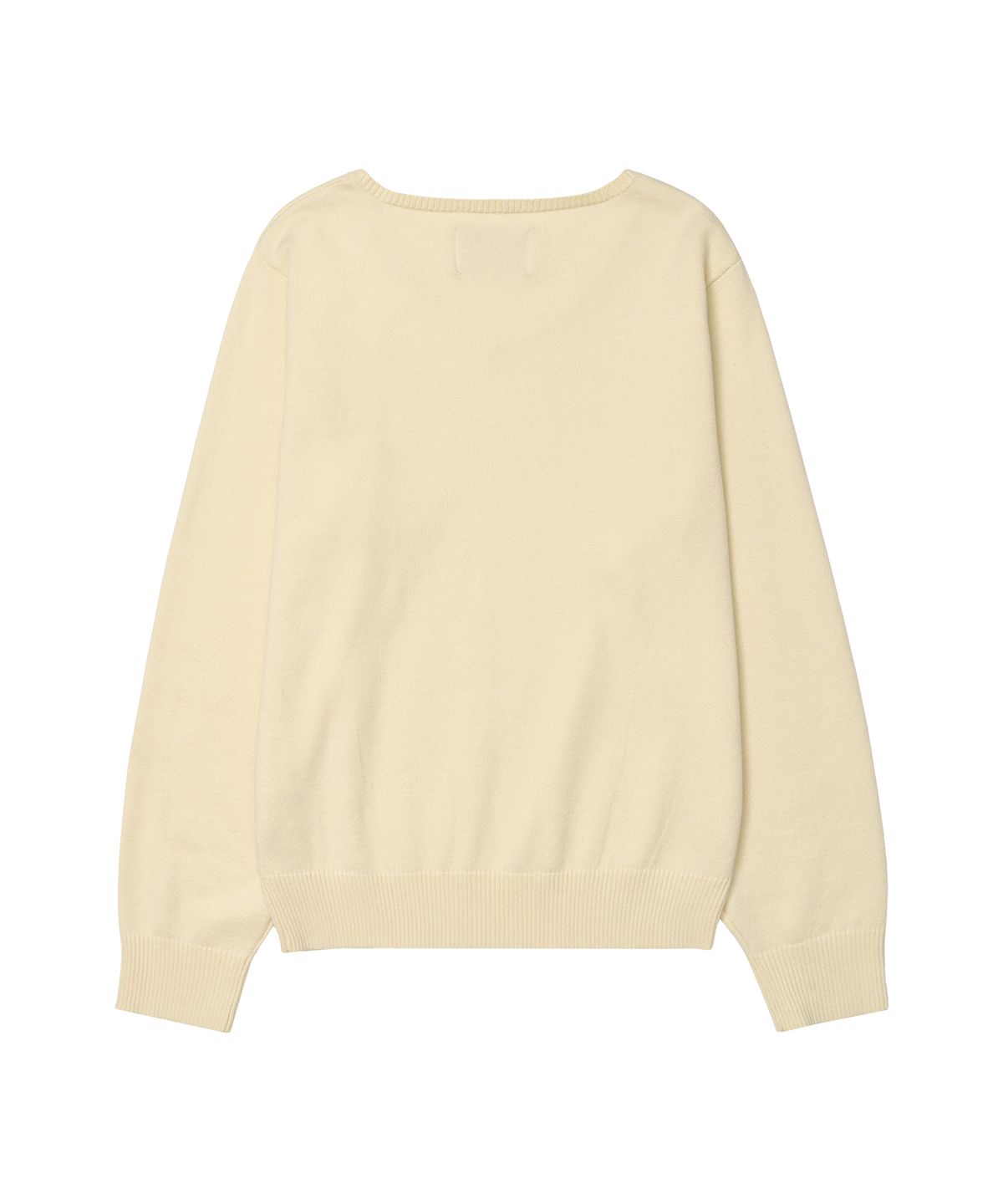아메스 월드와이드(AMES-WORLDWIDE) CLASSIC REGULAR V NECK KNIT IVORY