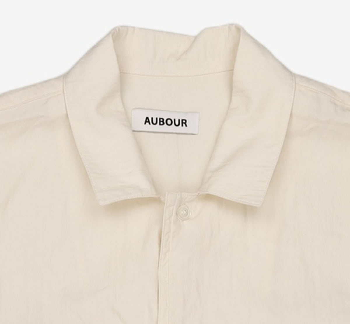아우브아워(AUBOUR) wrinkled lapel shirts (ivory) L