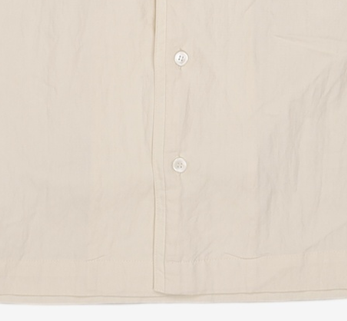 아우브아워(AUBOUR) wrinkled lapel shirts (ivory) L