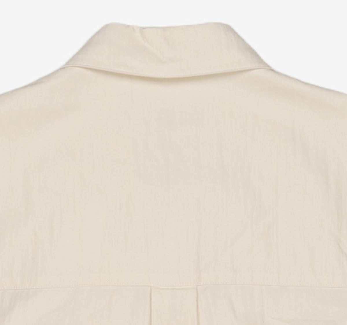 아우브아워(AUBOUR) wrinkled lapel shirts (ivory) L