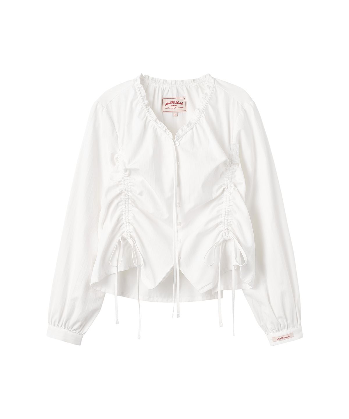 아메스 월드와이드(AMES-WORLDWIDE) CLASSIC SHIRRING BLOUSE WHITE