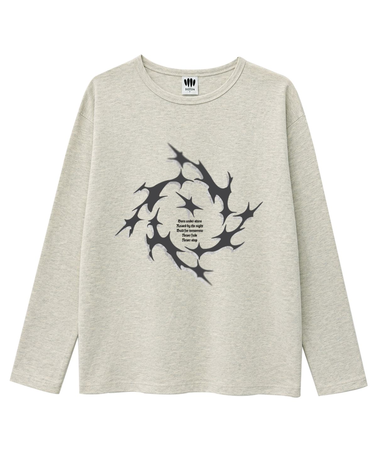 도톤(DOTON) THORN HALO LONG SLEEVE (White melange)