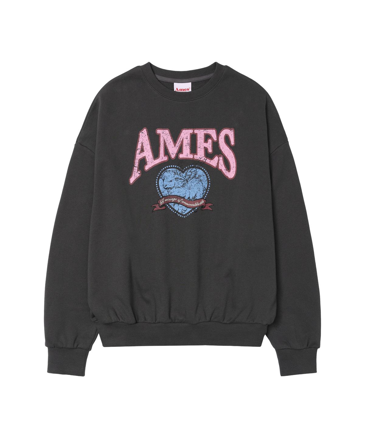 아메스 월드와이드(AMES-WORLDWIDE) ANGEL LOVE SWEATSHIRT CHARCOAL