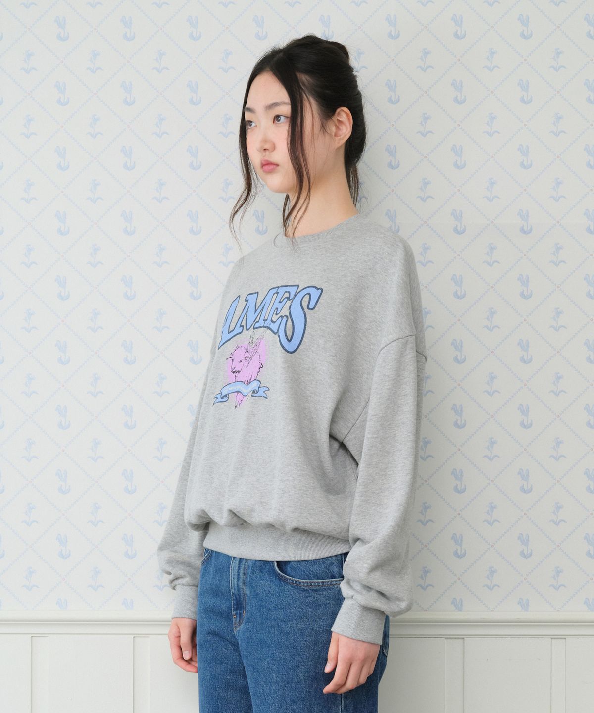 아메스 월드와이드(AMES-WORLDWIDE) ANGEL LOVE SWEATSHIRT GREY