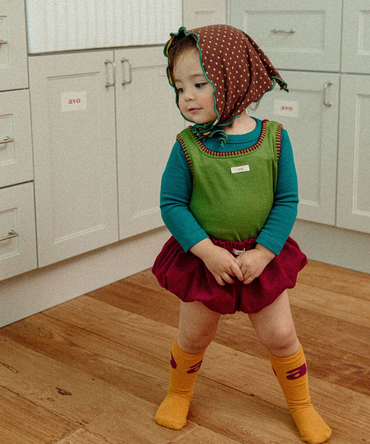 아보(AVO) CORDUROY BALLOON BLOOMER_BURGUNDY